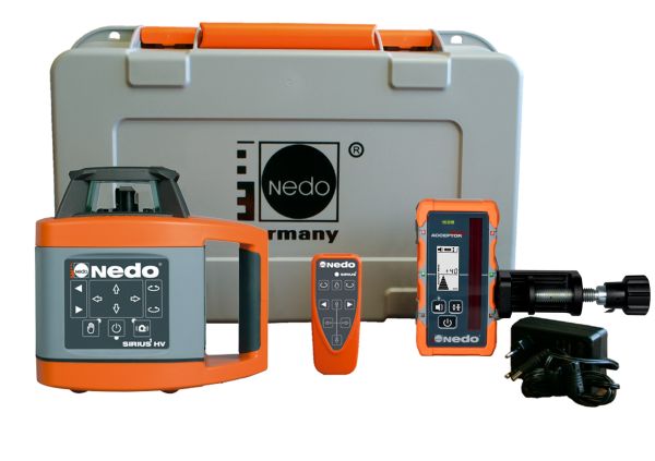 Ротаційний нівелір NEDO SIRIUS 1HV + ACCEPTOR MAXX