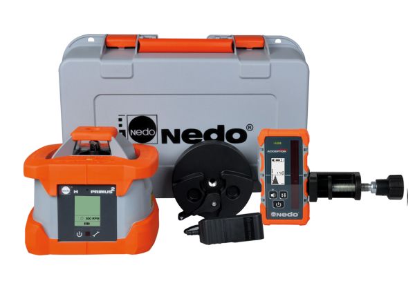Ротаційний нівелір NEDO PRIMUS 2 H1N+ Long Range з приймачем ACCEPTOR MAXX Ротаційний нівелір NEDO PRIMUS 2 H1N+ Long Range з приймачем ACCEPTOR MAXX
