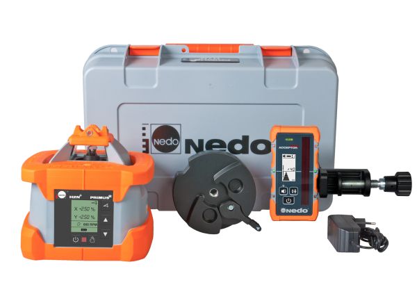 Ротаційний нівелір NEDO PRIMUS 2 H2N+ з приймачем ACCEPTOR MAXX Ротаційний нівелір NEDO PRIMUS 2 H2N+ з приймачем ACCEPTOR MAXX