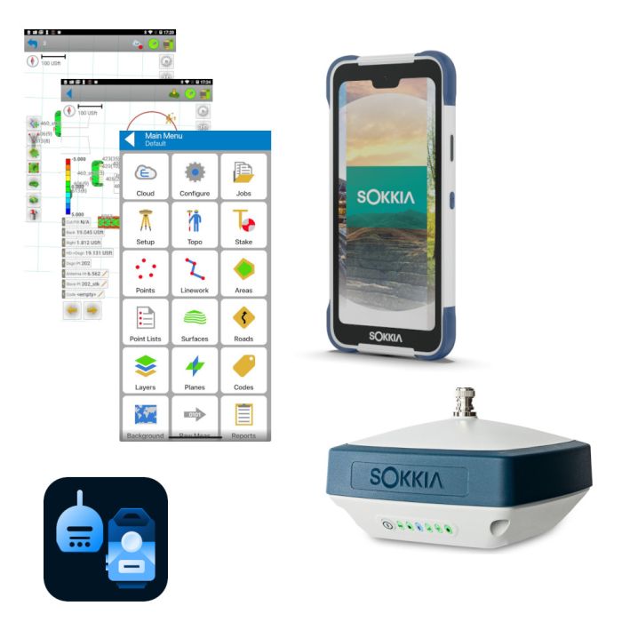 RTK ровер SOKKIA GRX3 (ALL SIG INTL) + SHC700 + Topcon Field Mobile