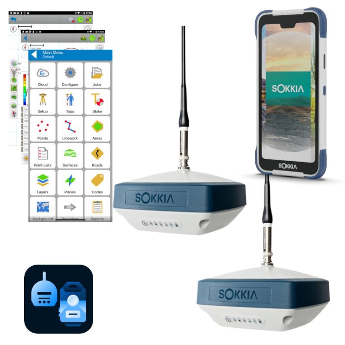RTK SOKKIA GRX3 (база/ровер) + SHC700 + Topcon Field Mobile