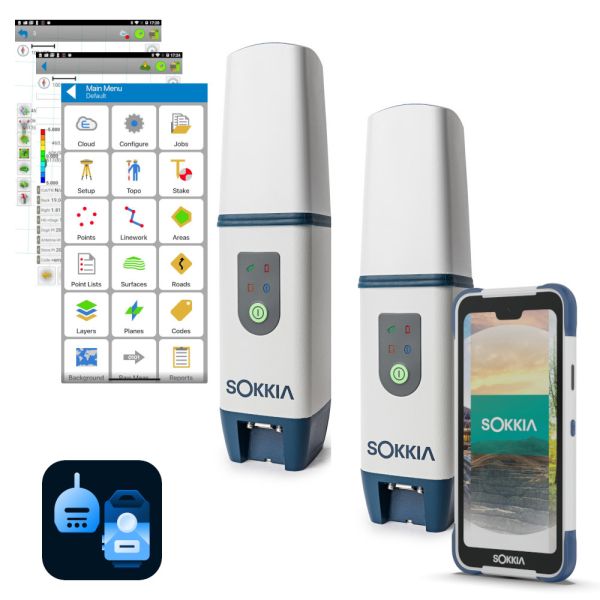 RTK SOKKIA GCX3 (база/ровер) + SHC700 + Topcon Field