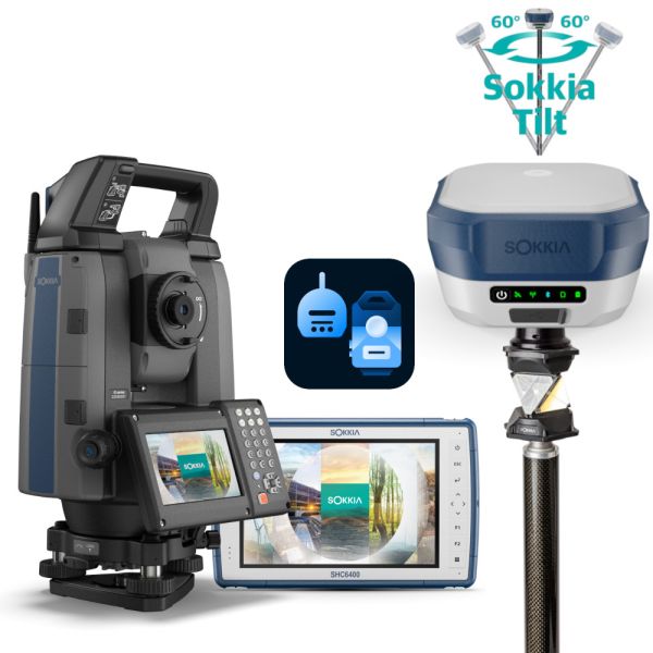 Інтегрована система GNSS GRX5 TILT та роботизованого тахеометра iX-702